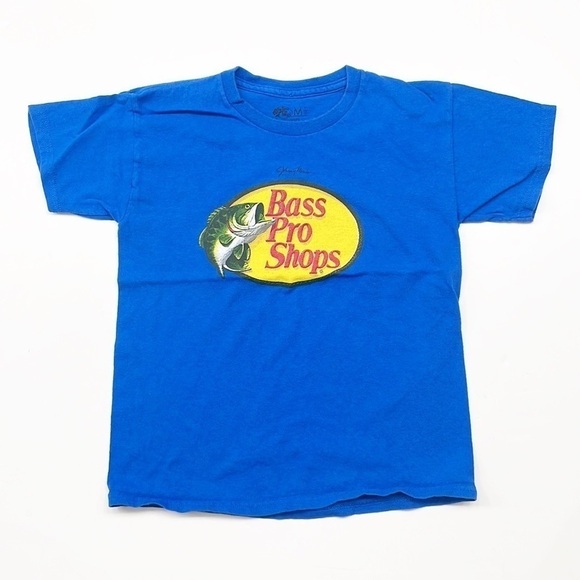 Bass Pro Shops cobalt blue youth t-shirt - Picture 1 of 4